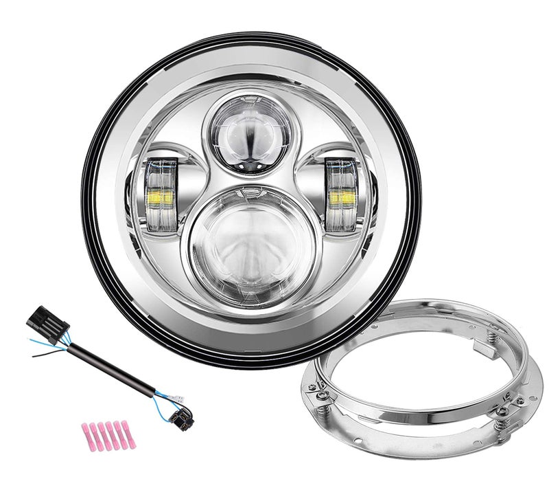 SUNPIE 7 inch Head light Compatible with H_arley Street Glide/Tri Glide, Compatible with Electra Glide with mounting Bracket - Image 1